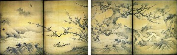 日本 Painting - 四季の花鳥 狩野永徳